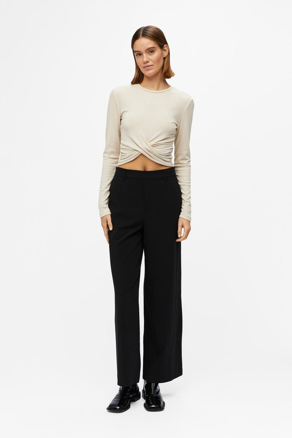 Jamie Cropped Top - Sandshell