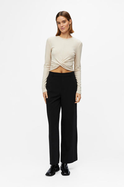 Jamie Cropped Top - Sandshell - Object - Grå 2