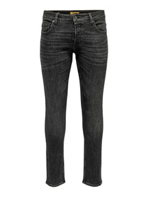 Loom Slim Black Jeans - Sort