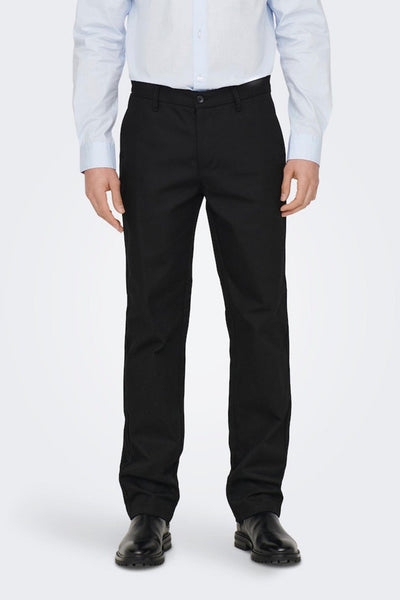 Edge Chino Bukser - Sort - Only & Sons - Sort