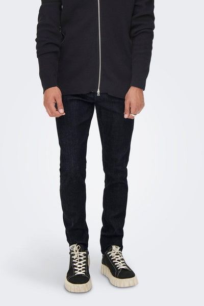 Loom Slim Raw Jeans - Blue Denim - Only & Sons - Blå