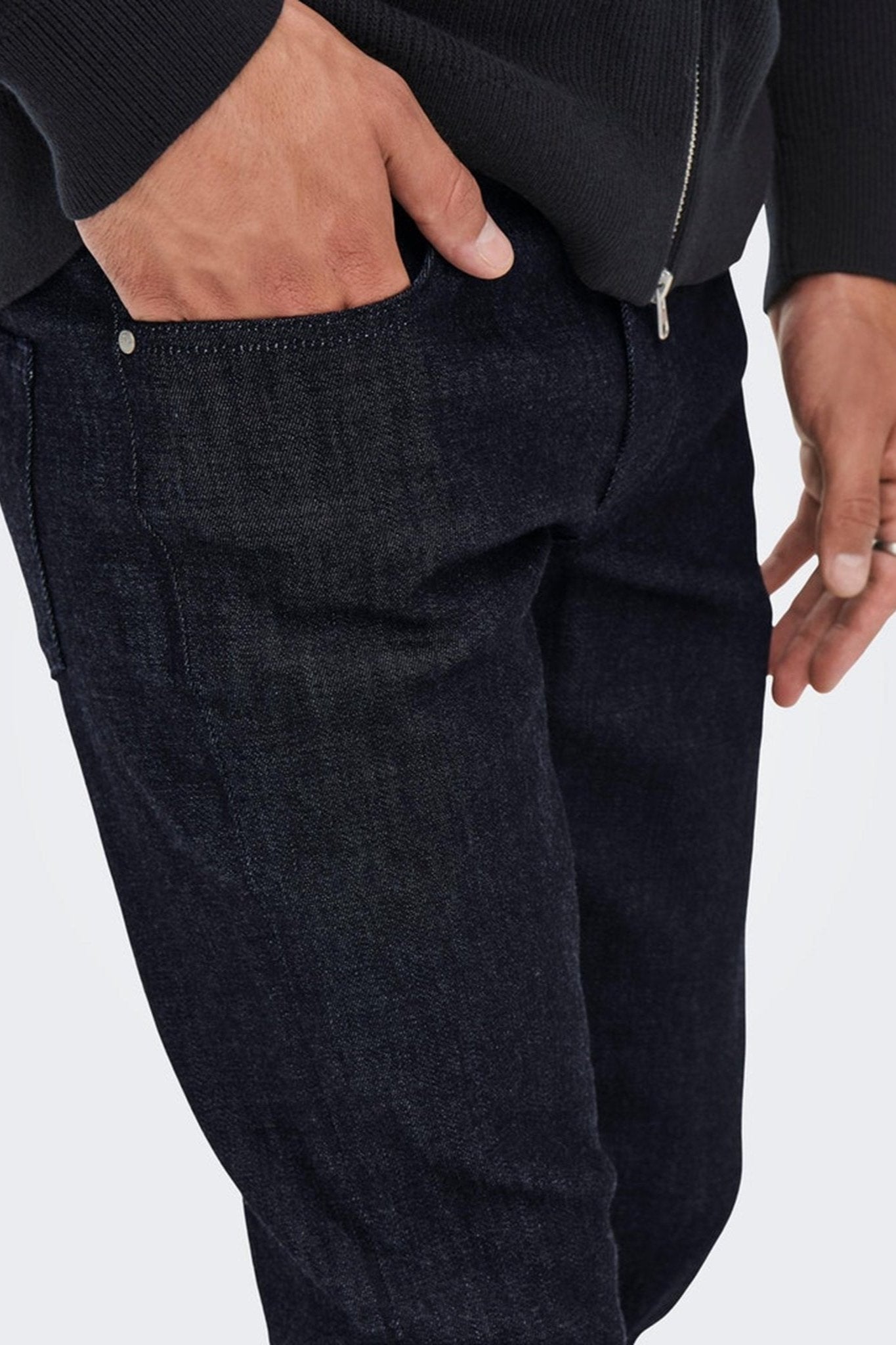 Loom Slim Raw Jeans - Blue Denim - Only & Sons - Blå 2