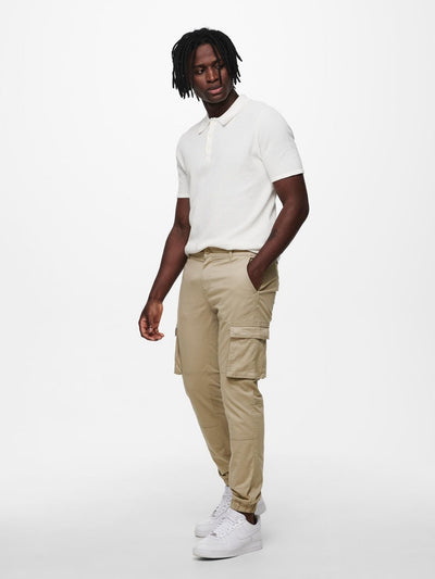 Cam Stage Cargo Pants - Chinchilla - Only & Sons - Sand/Beige 3