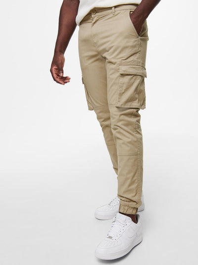 Cam Stage Cargo Pants - Chinchilla - Only & Sons - Sand/Beige 2
