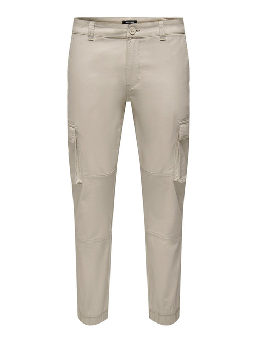Cam Stage Cargo Pants - Silver Lining - Only & Sons - Sand/Beige