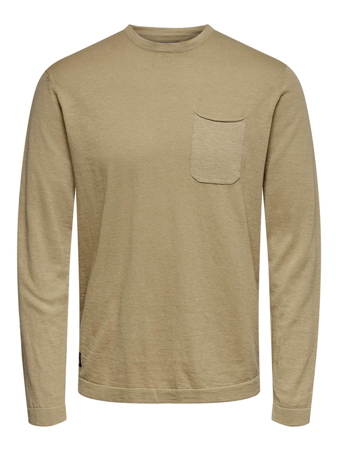 Pocket Crewneck Strik - Incense - Only & Sons - Brun
