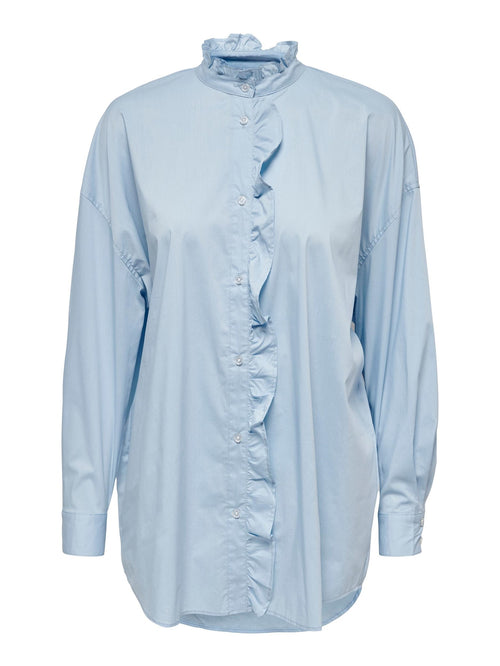 Sofia Frill Bluse - Airy blue - ONLY - Blå
