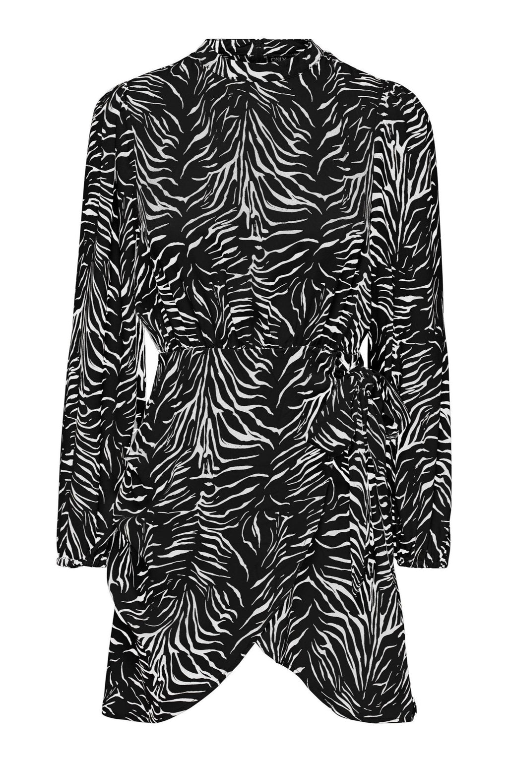 Mille Wrap Kjole - Black Vibrant Zebra
