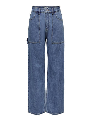 Kirsi Wide Jeans - Medium Blue Denim - ONLY - Blå