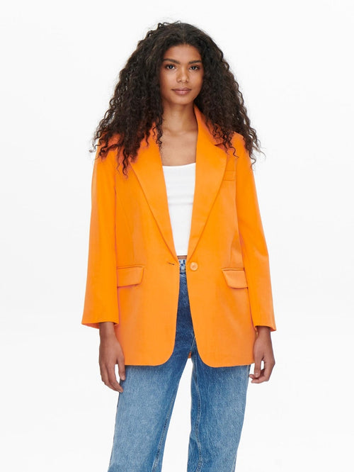 Lana-Berry Oversized Blazer - Flame Orange - ONLY - Orange
