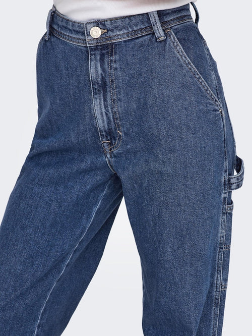 West Højtaljet Jeans - Medium Blue Denim - ONLY - Blå
