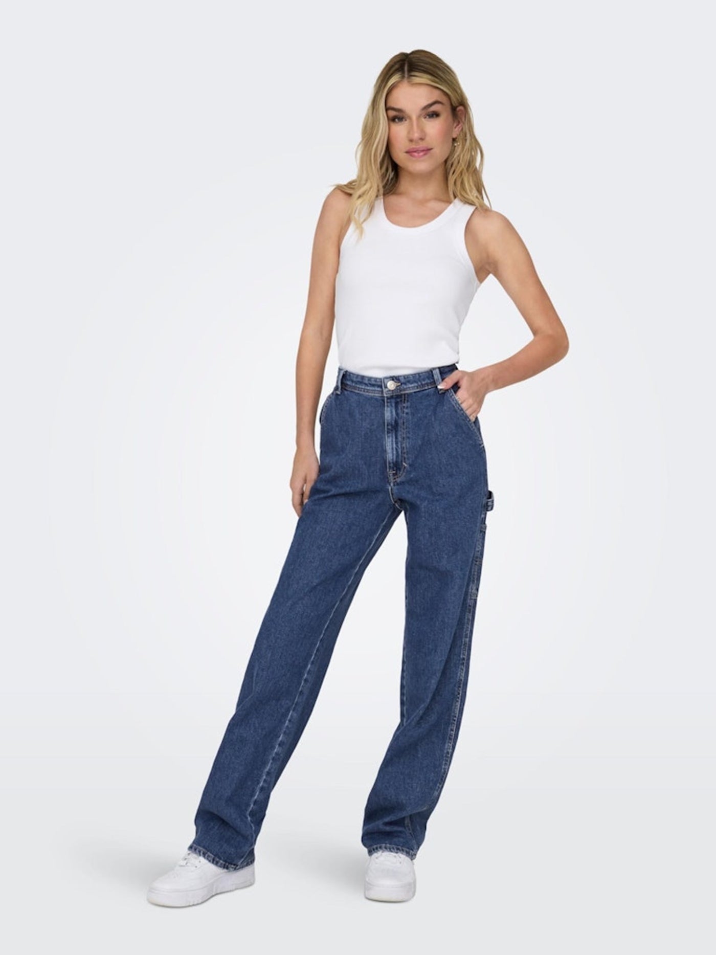 West Højtaljet Jeans - Medium Blue Denim - ONLY - Blå 3