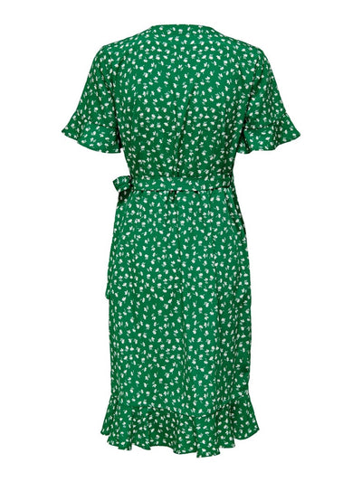Olivia Wrap Dress - Verdant Green - ONLY - Grøn 4