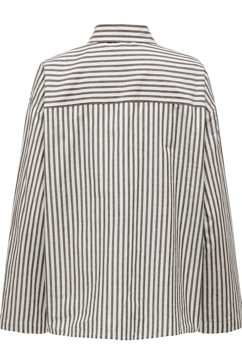 Saga Stribet Skjorte - Brun