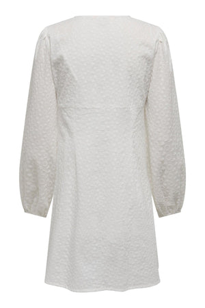 Freya V-Neck Kjole - Cloud Dancer