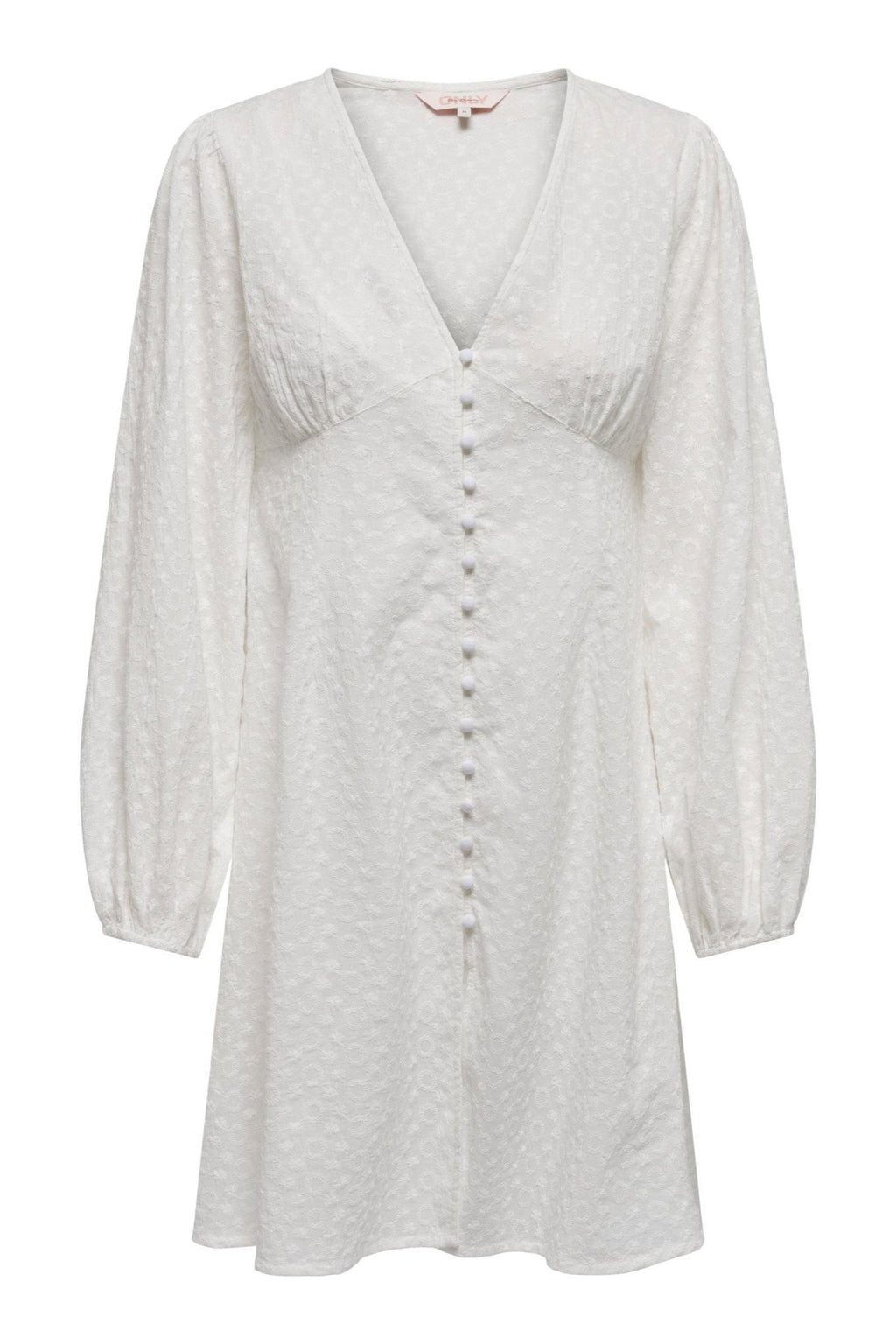 Freya V-Neck Kjole - Cloud Dancer