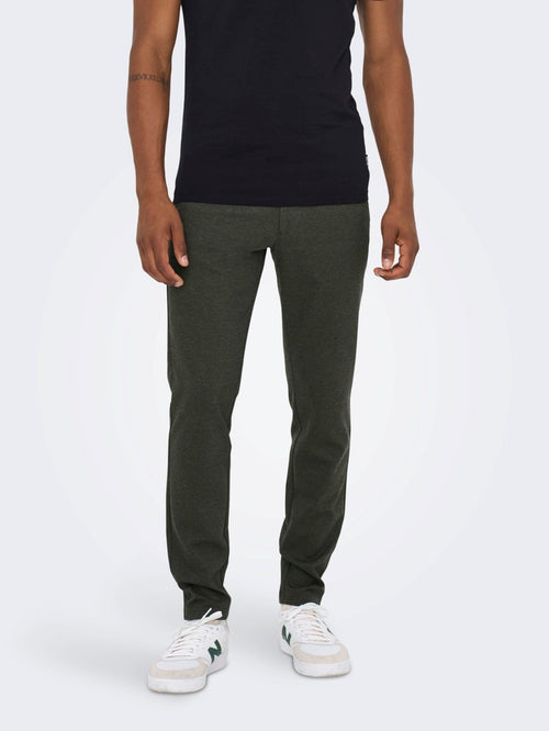Mark Pants - Olive Night - Only & Sons - Grøn