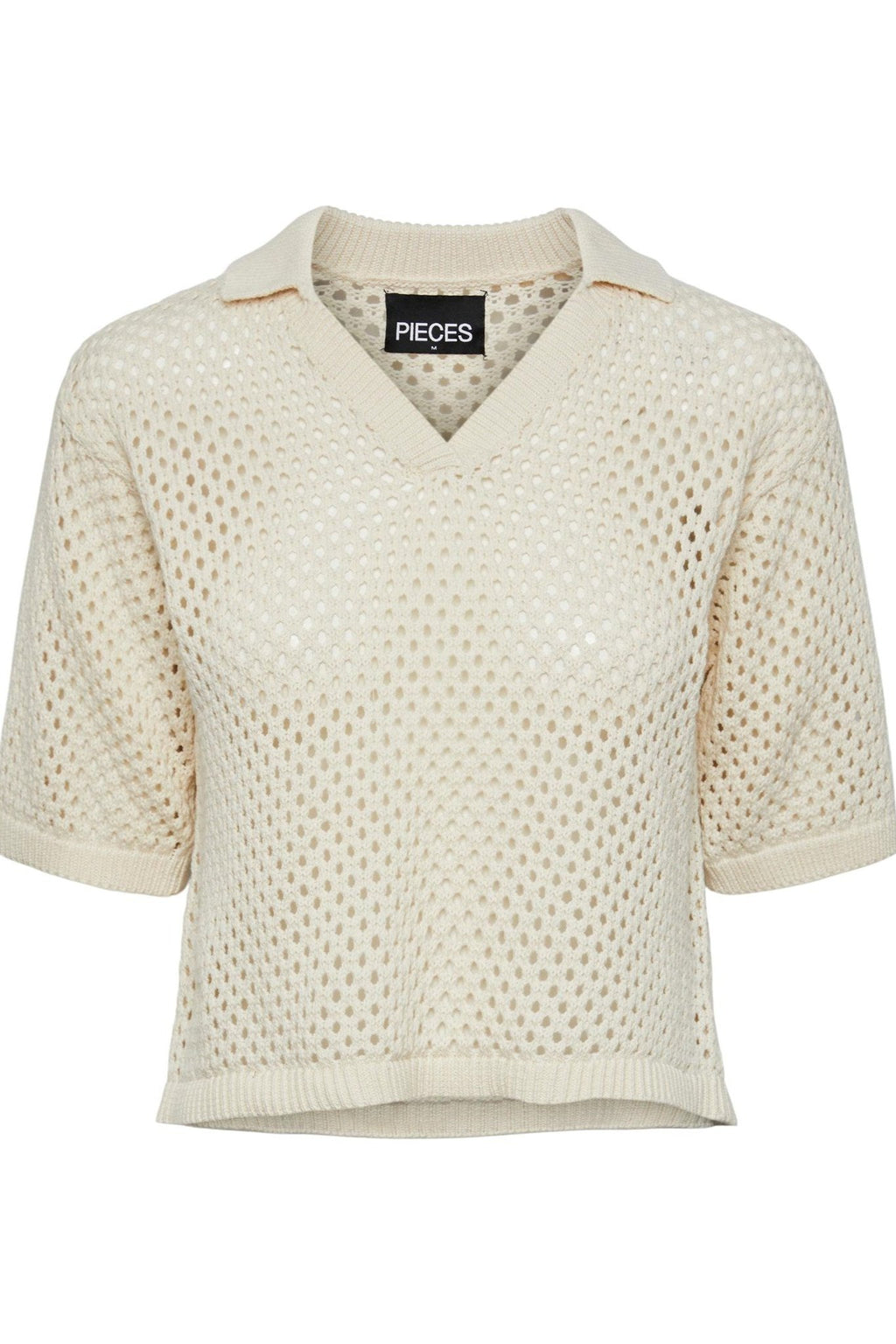 Laya Knit Polo - White Smoke