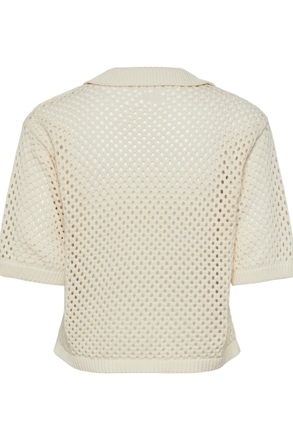 Laya Knit Polo - White Smoke