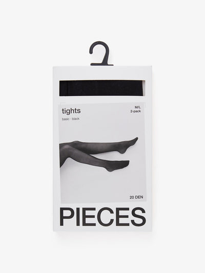 Nikoline 20 den 2 pack tights - Sort - PIECES - Sort 3