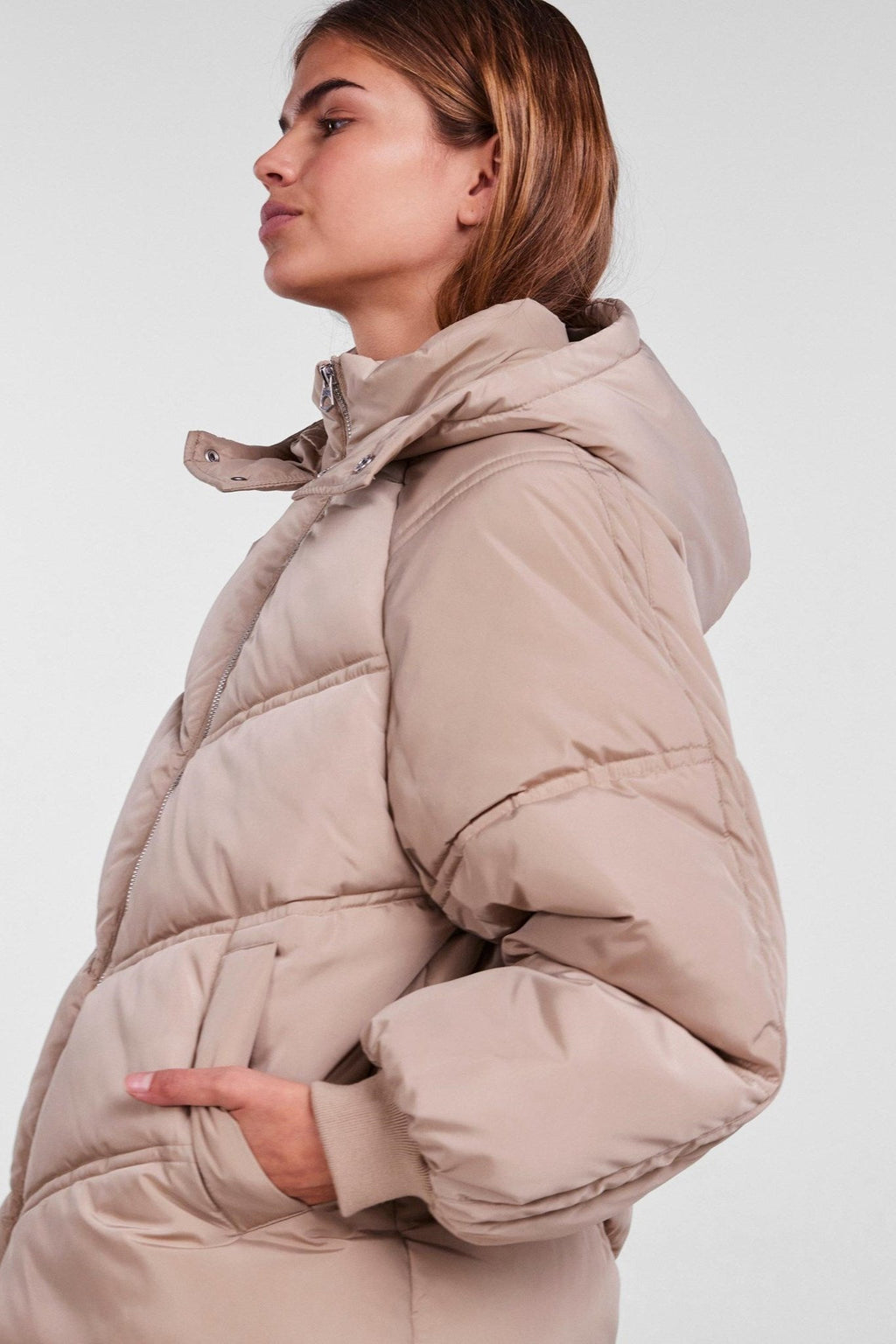 Neli City Puffer Jakke - Silver Mink