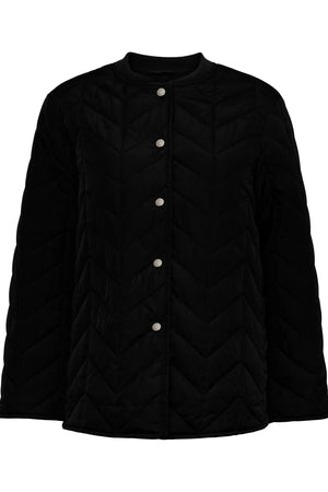 Fawn Short Quilted Jacket - Black