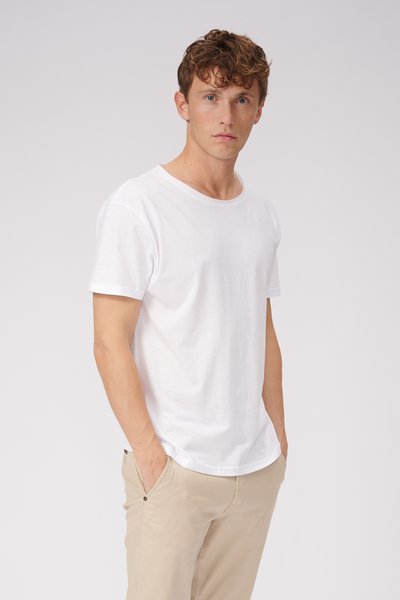Raw Neck T-shirt - Hvid - TeeShoppen - Hvid 3