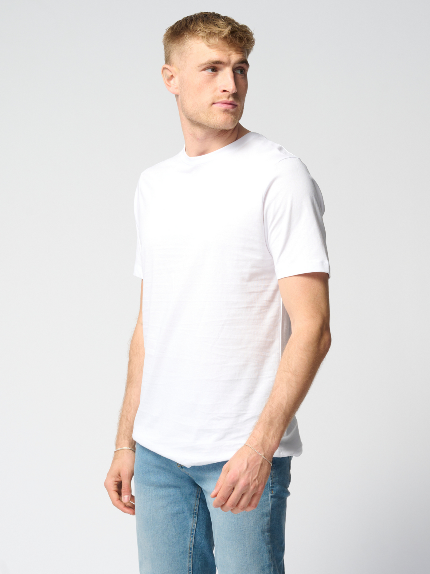 Basic T-shirt - Hvid - TeeShoppen - Hvid 3