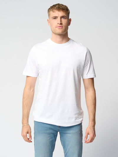 Basic T-shirt - Hvid - TeeShoppen - Hvid
