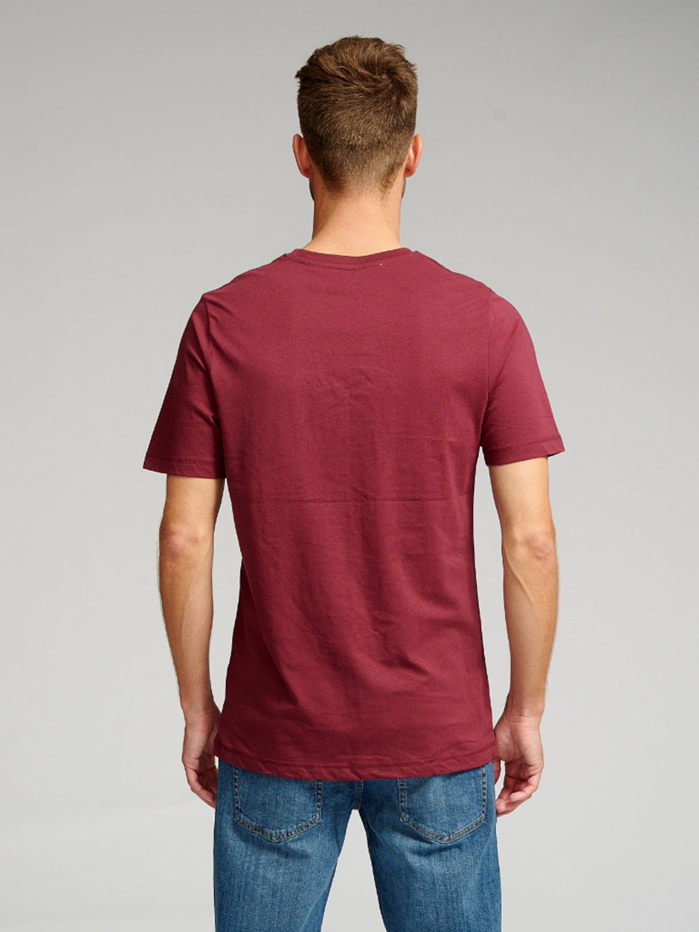 Basic T-shirt - Bordeaux - TeeShoppen - Rød 4