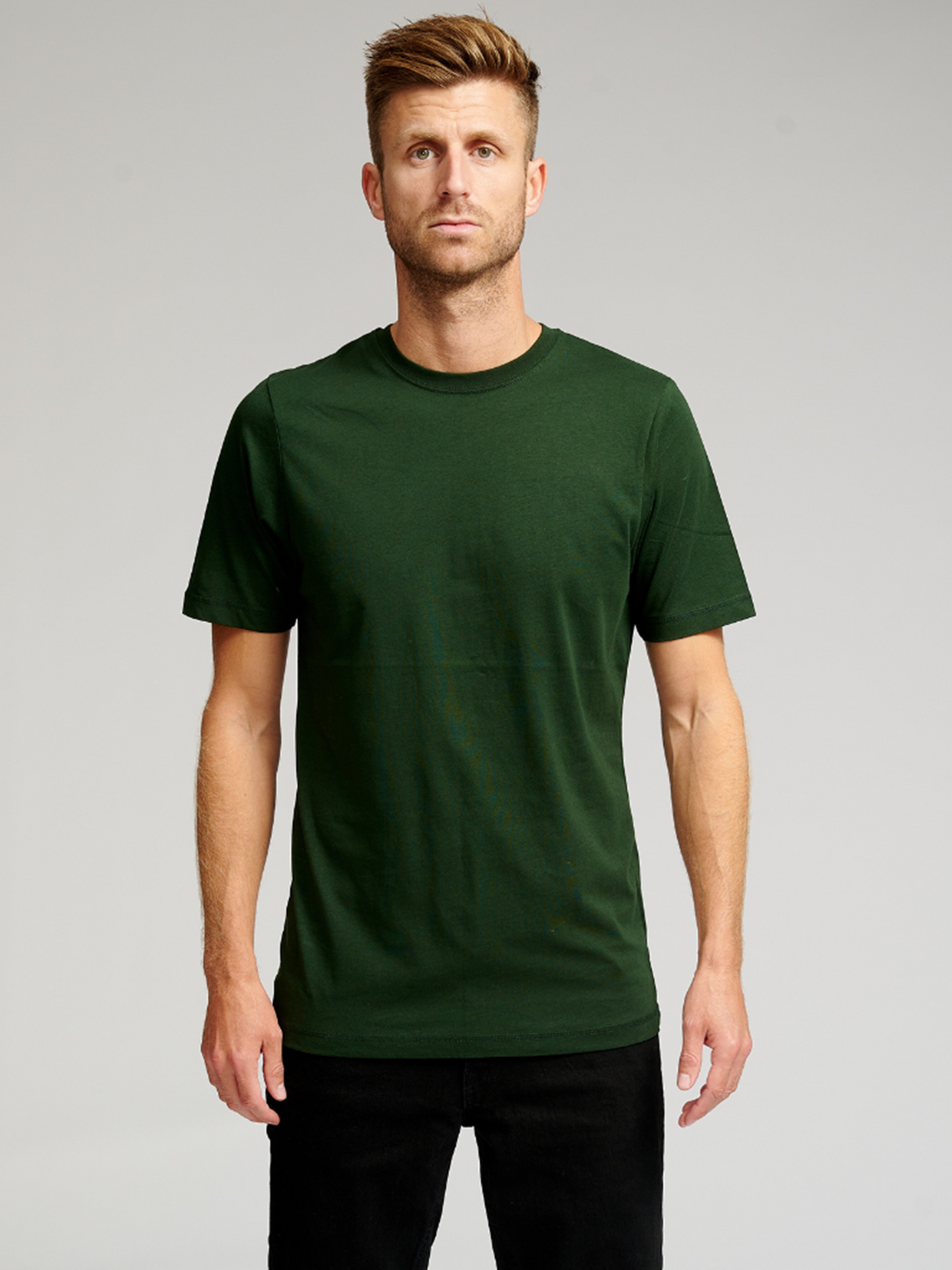 Basic T-shirt Mørkegrøn |