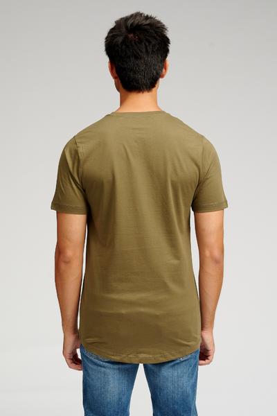 Long T-shirt - Armygrøn - TeeShoppen - Grøn 4