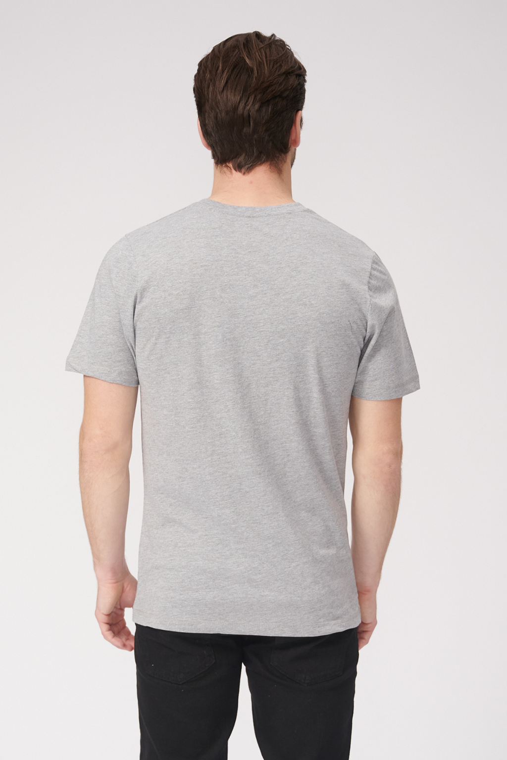 Basic Vneck t-shirt - Oxford Grå