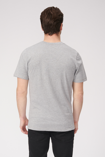 Basic Vneck t-shirt - Oxford Grå - TeeShoppen - Grå 2