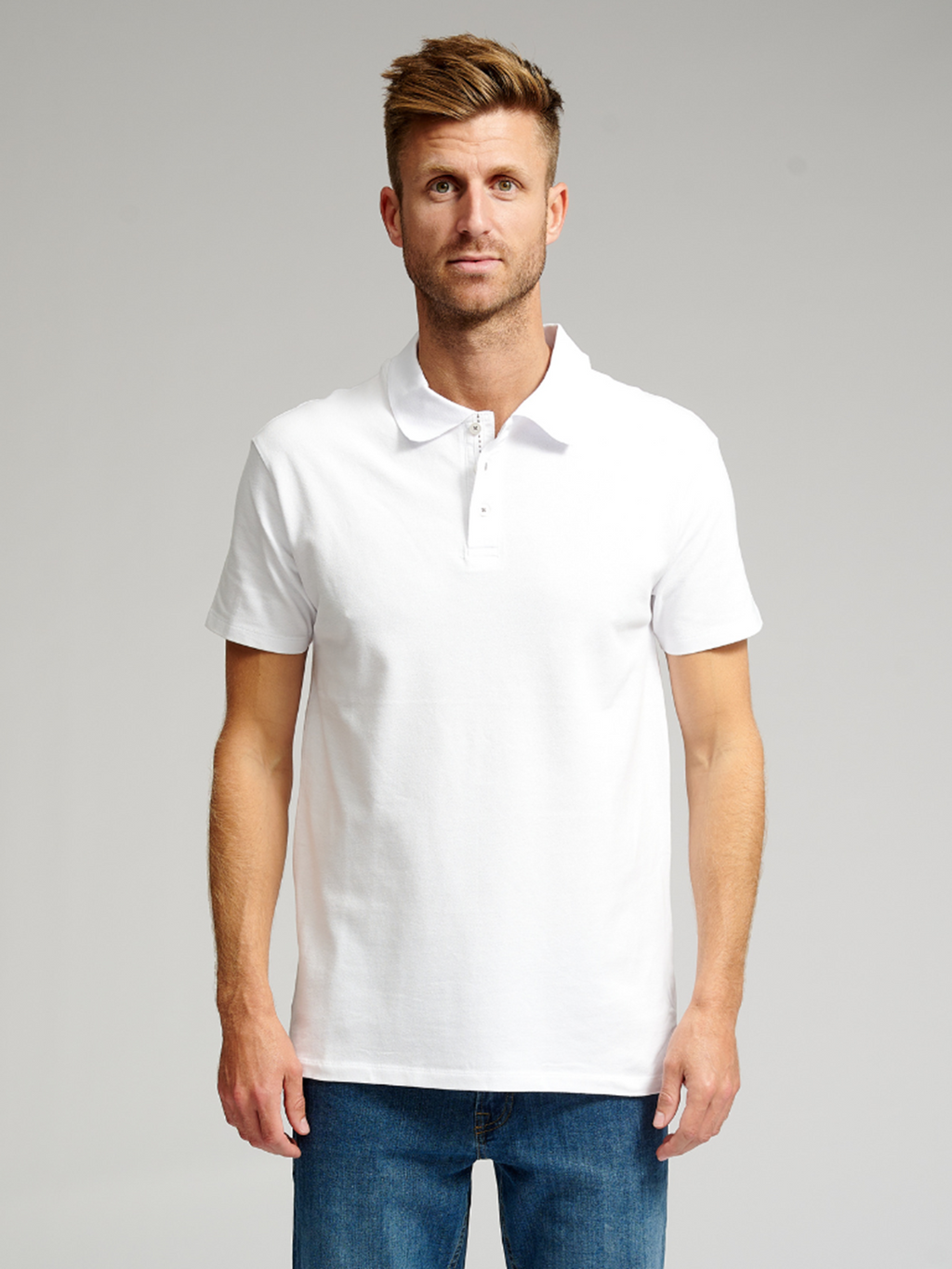 Muscle Polo Shirt - Hvid
