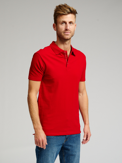 Muscle Polo Shirt - Rød - TeeShoppen - Rød 2