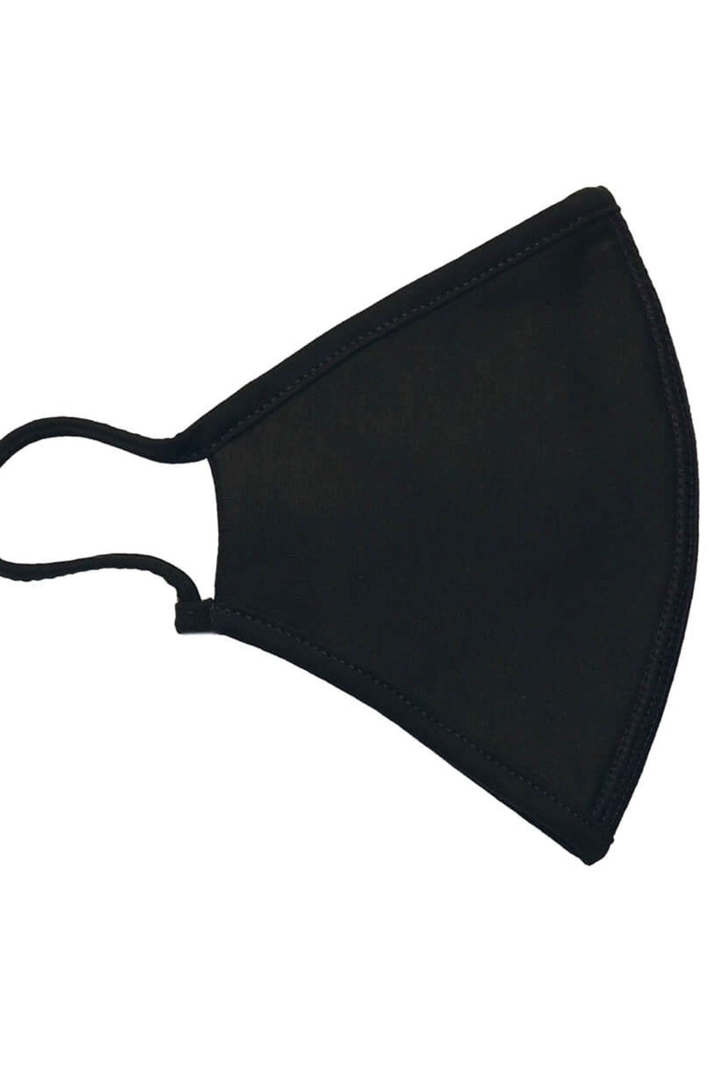 Stofmaske med 3 lag - Sort (bomuld)