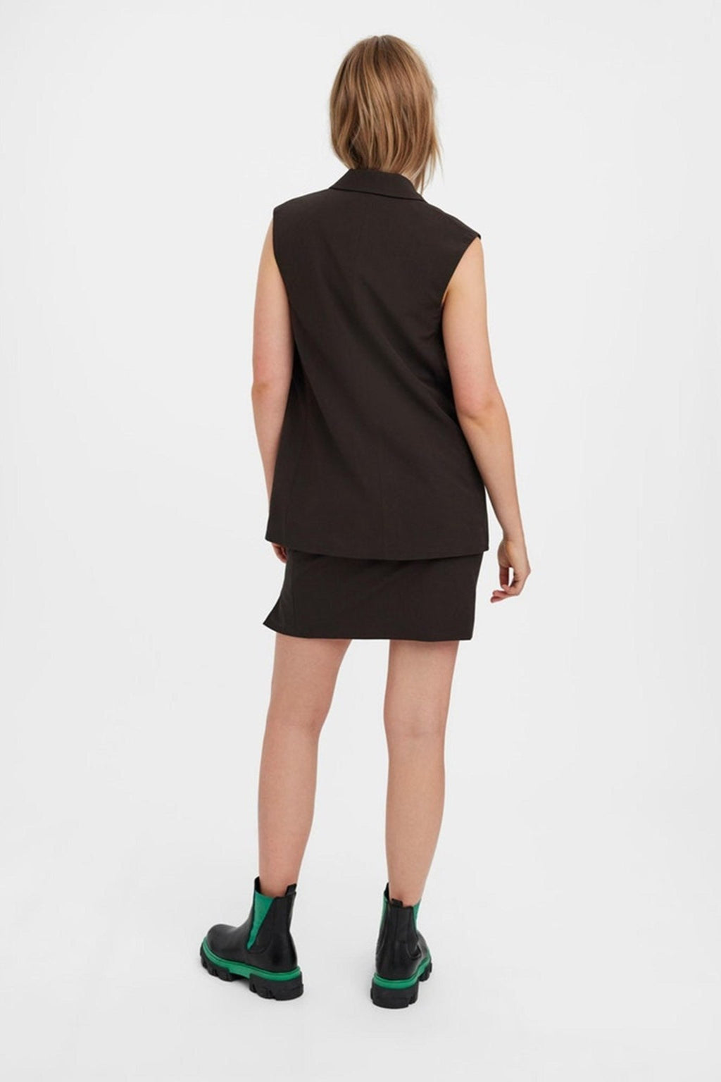 Troian Blazer Vest - Coffee Bean