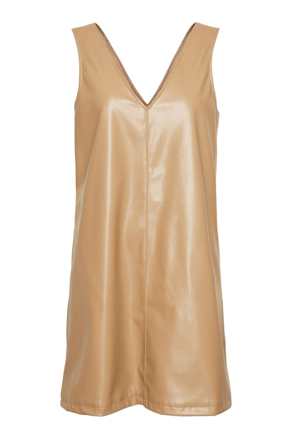 Bella Coated Kjole - Tigers eye