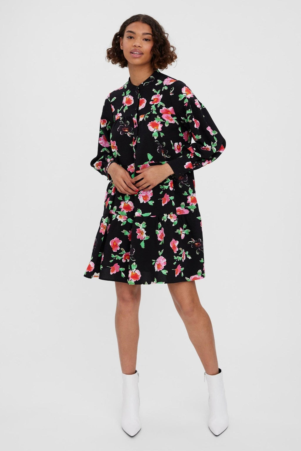 Hyms Langærmet Kjole - Sort Hyms