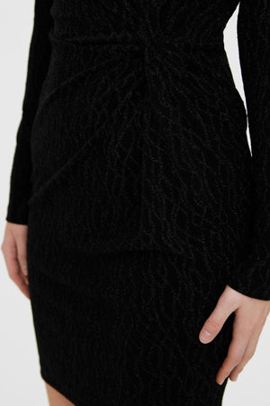 Kanz Mini Kjole - Black Lurex