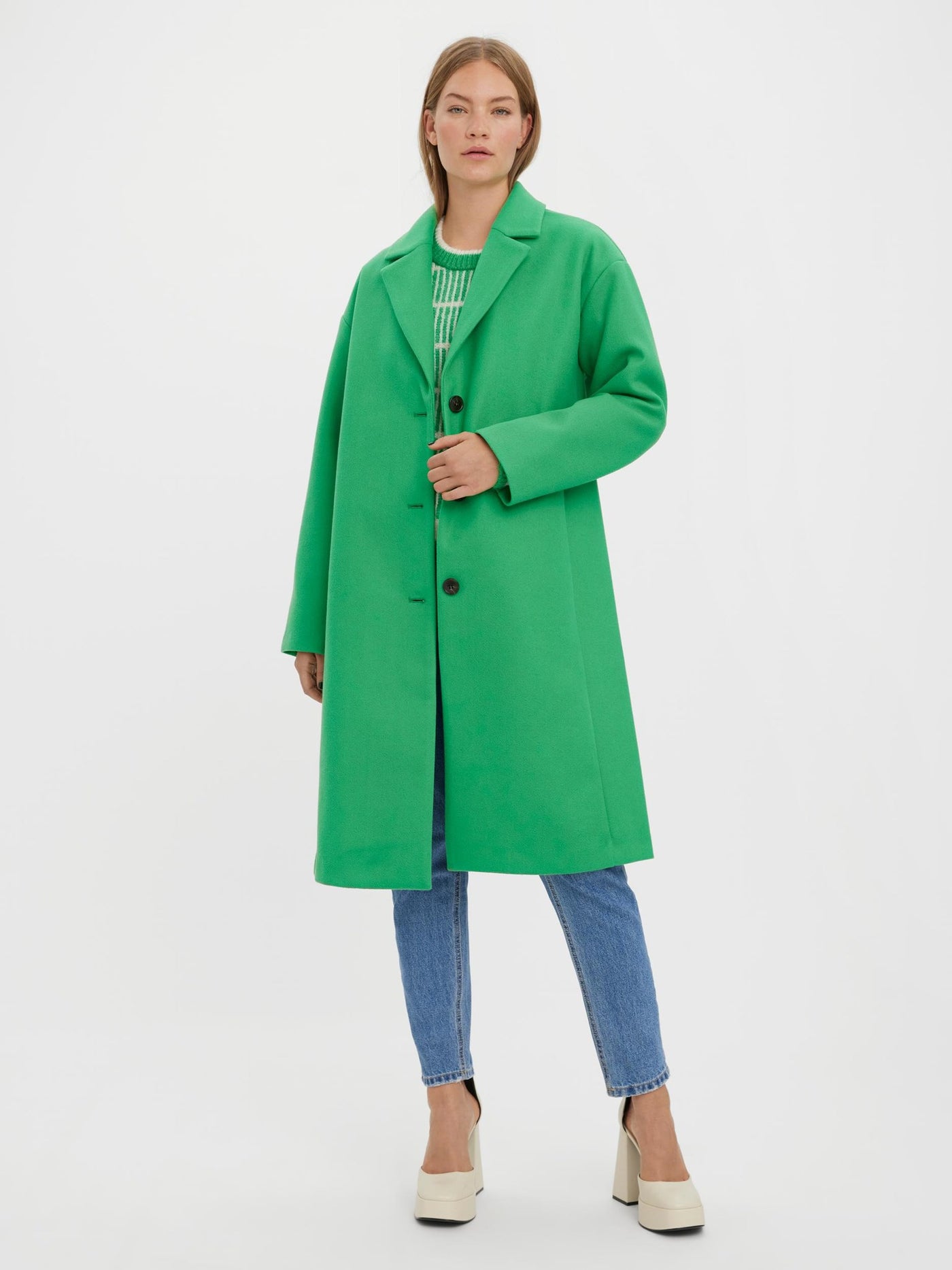 Fortune Lyon Coat - Bright Green - Vero Moda - Grøn 3