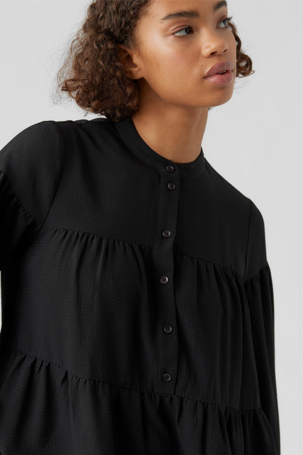 Hyms Langærmet Kjole - Sort