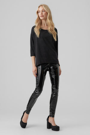 Malena Lurex Bluse - Sort