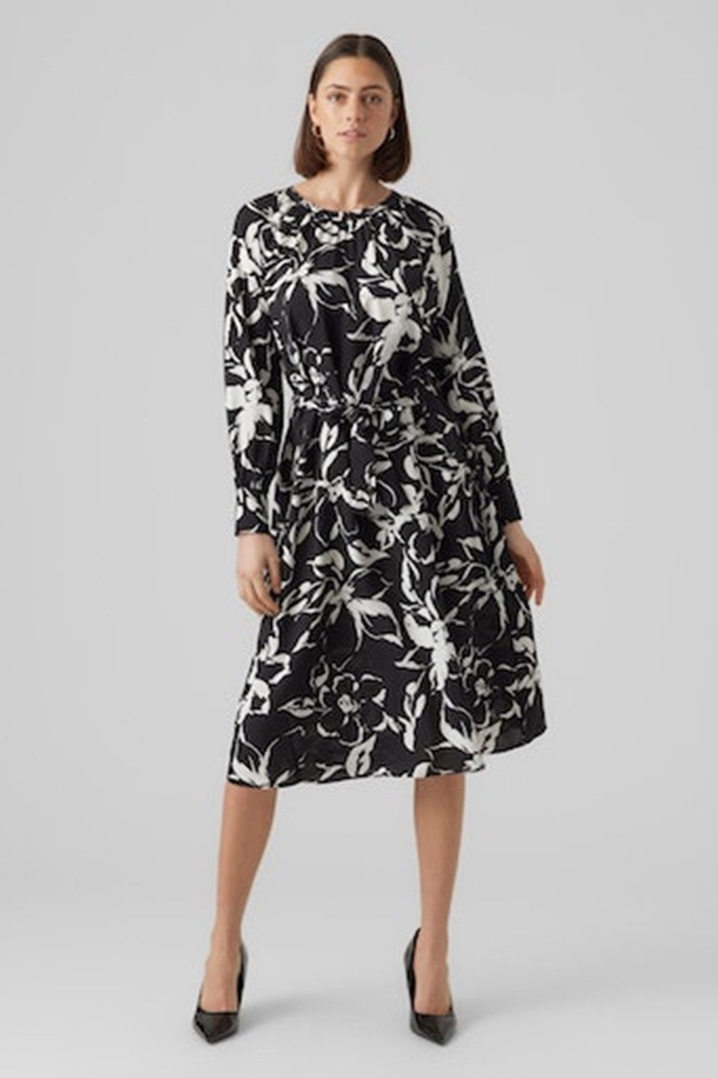 Polliana Maxi Kjole - Flower Black