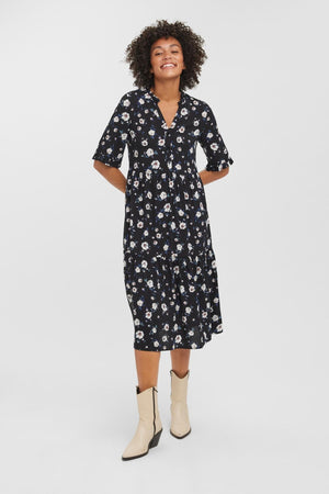 Easy 2/4 Calf Dress - Sort