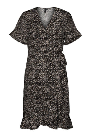 Henna Mini Wrap Kjole - Oatmeal