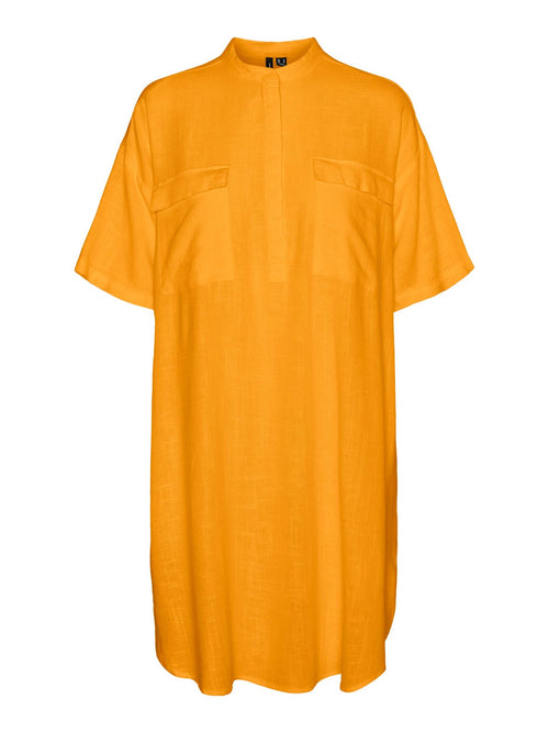 Line Mini Kjole - Radiant Yellow - Vero Moda - Orange
